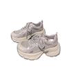 Daddy shoes girl's new fried street thick-soled retro breathable mesh lightweight casual sports shoes