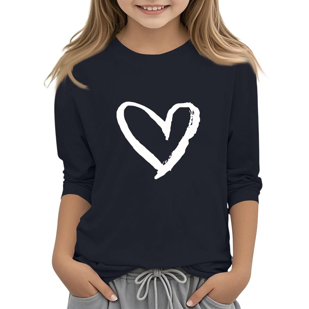 Children's 3/4 Sleeve O-neck  Daily Casual  Printed Top