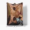 Fun Cat Printed Blanket Picnic Blankets Warm Blanket Soft and  Comfortable Blanket Home Travel Birthday Gift
