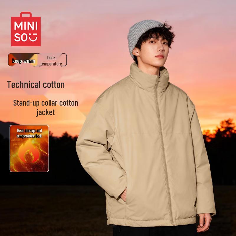 MINISO Men s Winter Lined Stand-Collar Jacket M