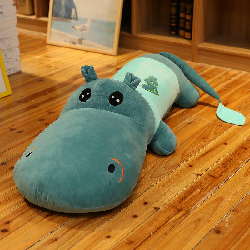 60-150cm 6 Colors Huge Cute Hippo Plush Toys Staffed Long Animal Doll Soft Pillow Sofa Bed Cushion Gift