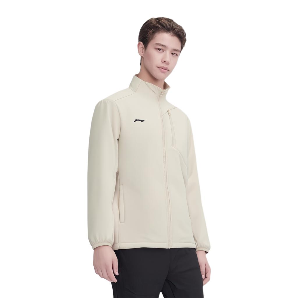 Li Ning Fleece Sports Casual Fitness Stand Collar Zip Jacket Men Jacket ASJKC35-3