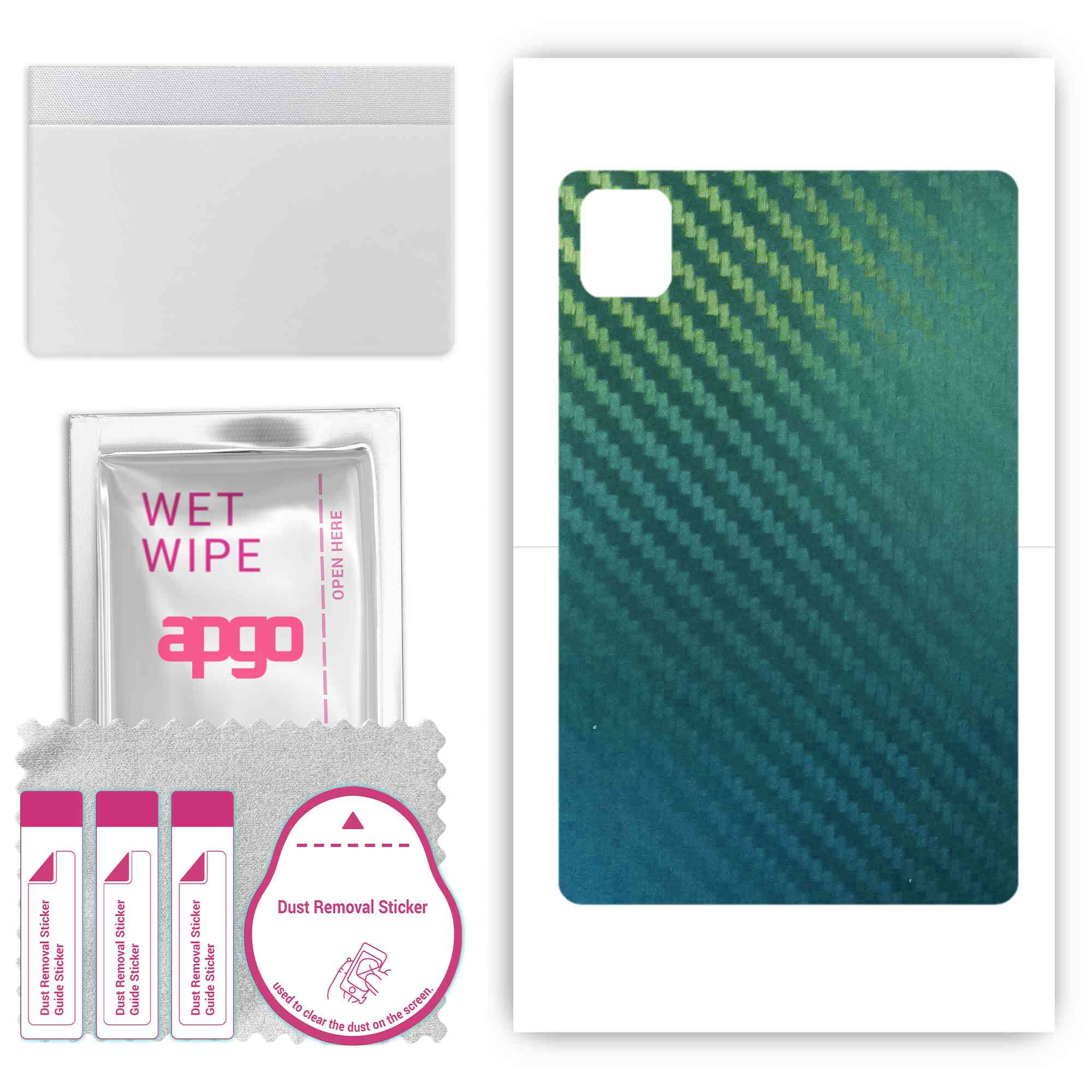 

apgo Protective Skin Sticker for the back compatible with Blackview Tab 7, Wrap Film, Foil, Vinyl - Pattern Carbon Chameleon CAKA1