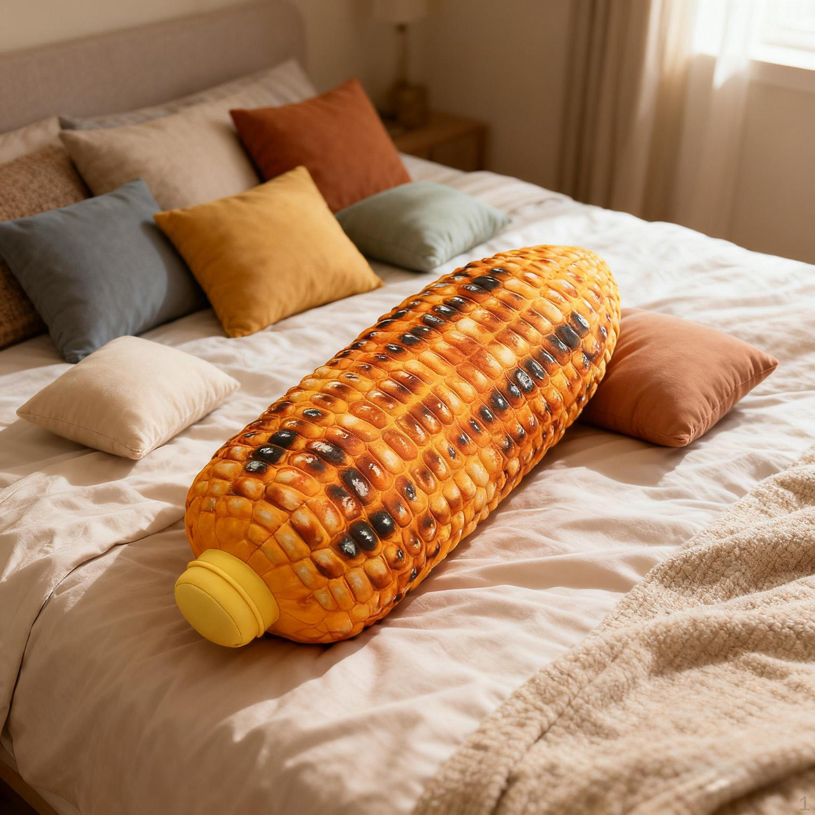 

Food Toy Plush Stuffed Decorative Home Decoration Ornament Cartoon Simulation Pillow for Grilled Corn