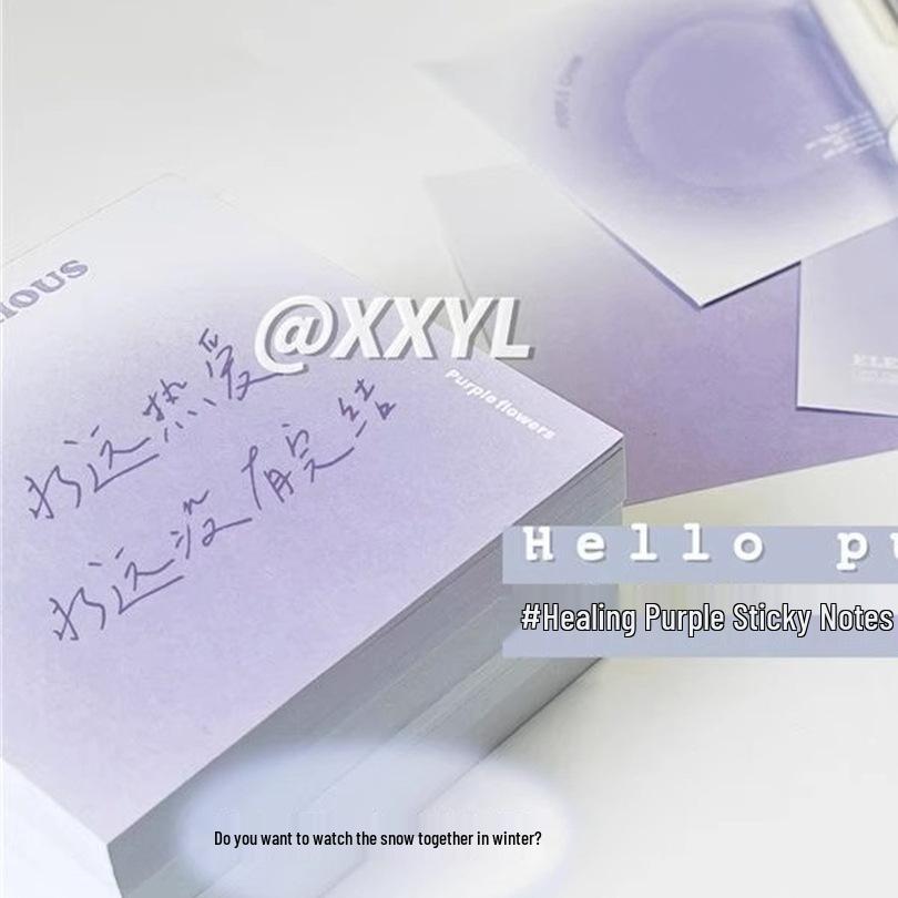 Dreamy Blush & Blue Gradient Sticky Notes Origami-Style Journal Notebook