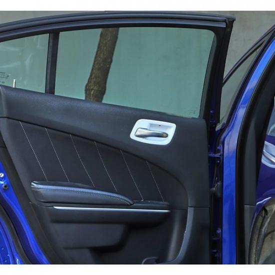 Interior Door Handle Bowl Decor Trim Cover Bezels for Dodge Charger 2011+ White