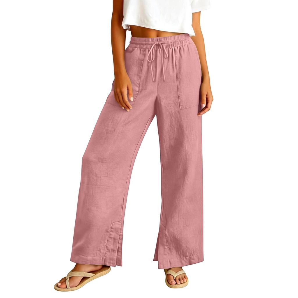 Women'S Sports Fitness Pants Casual Loose Elastic Jogging Pants Straight Wide Leg Pants Casual Pants Yoga Pants