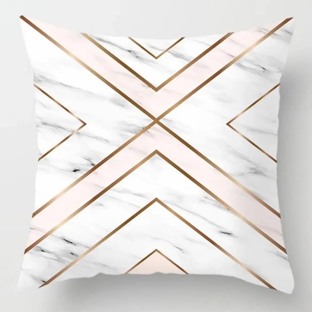 Modern Pink Pillow Case Polyester Peachskin Soft Cushion Cover Car Sofa Bedroom Living Room Fashion Home Decorative Pillowcase