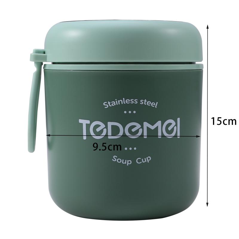 

710ML Stainless Steel Insulated Lunch Box Drinking Cup With Spoon Food Thermal Jar Insulated Soup Thermos Breakfast Soup Cup