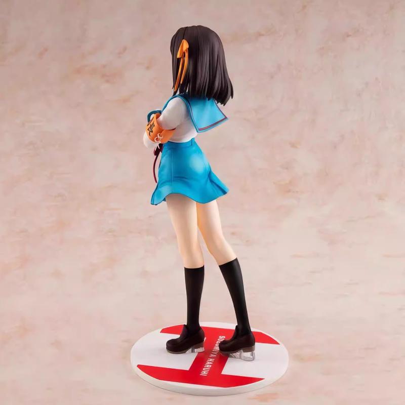 Haruhi Suzumiya Anime Uniform Girl Gk Figure Statue Desktop Pc Case Decoration Collectible Model Gift For Anime Fans Collectors