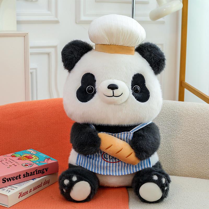 

Plush Panda Chef Toy Cute Cartoon Baking Child Bedroom Decoration Scene Gift 35cm