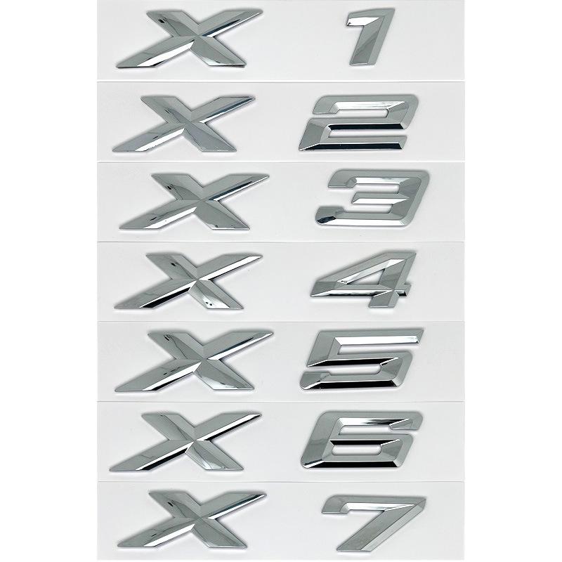 Black Rear Emblem Letters for BMW X Series: X1-X7