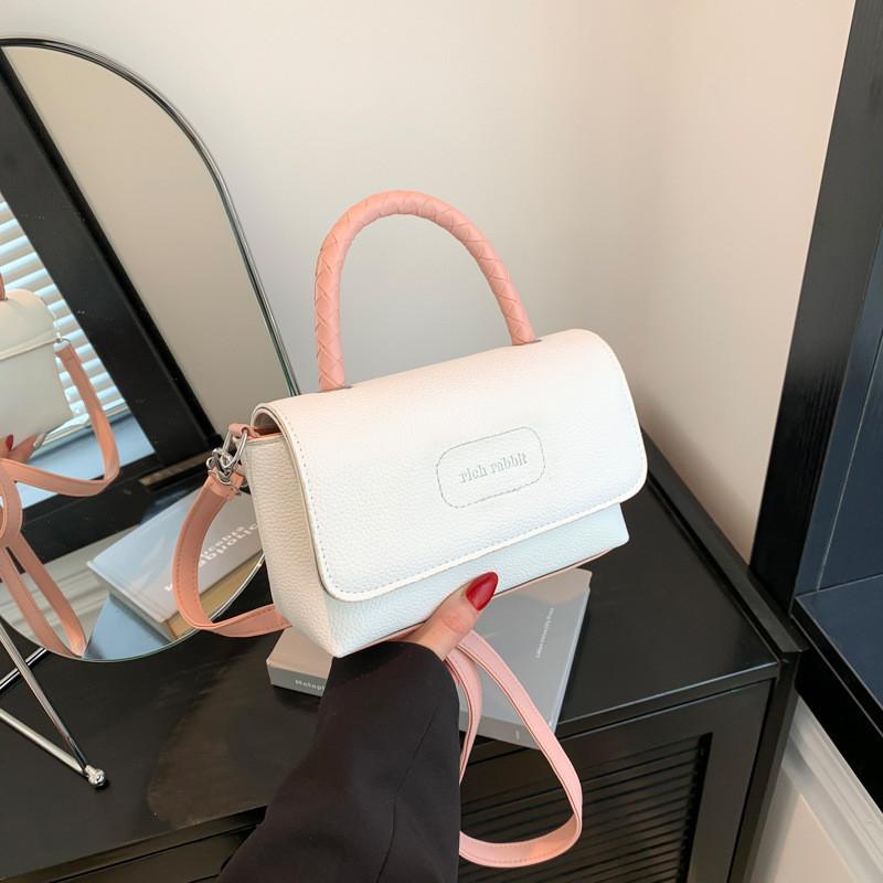 2024 New Fashion Color Block Minimalist Summer Women's Bag Pu Material Versatile Casual Handbag Shoulder Crossbody Bag