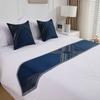 Modern and Minimalist Bed Flag and Bedside Towel New Style Chinese Hotel Model Room Beds Flag Bed Cover Beds End with Towels for Home Decoration