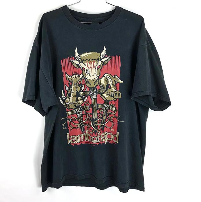 Rare! Vintage Lamb Of God Band T-shirt Gift CL099 M