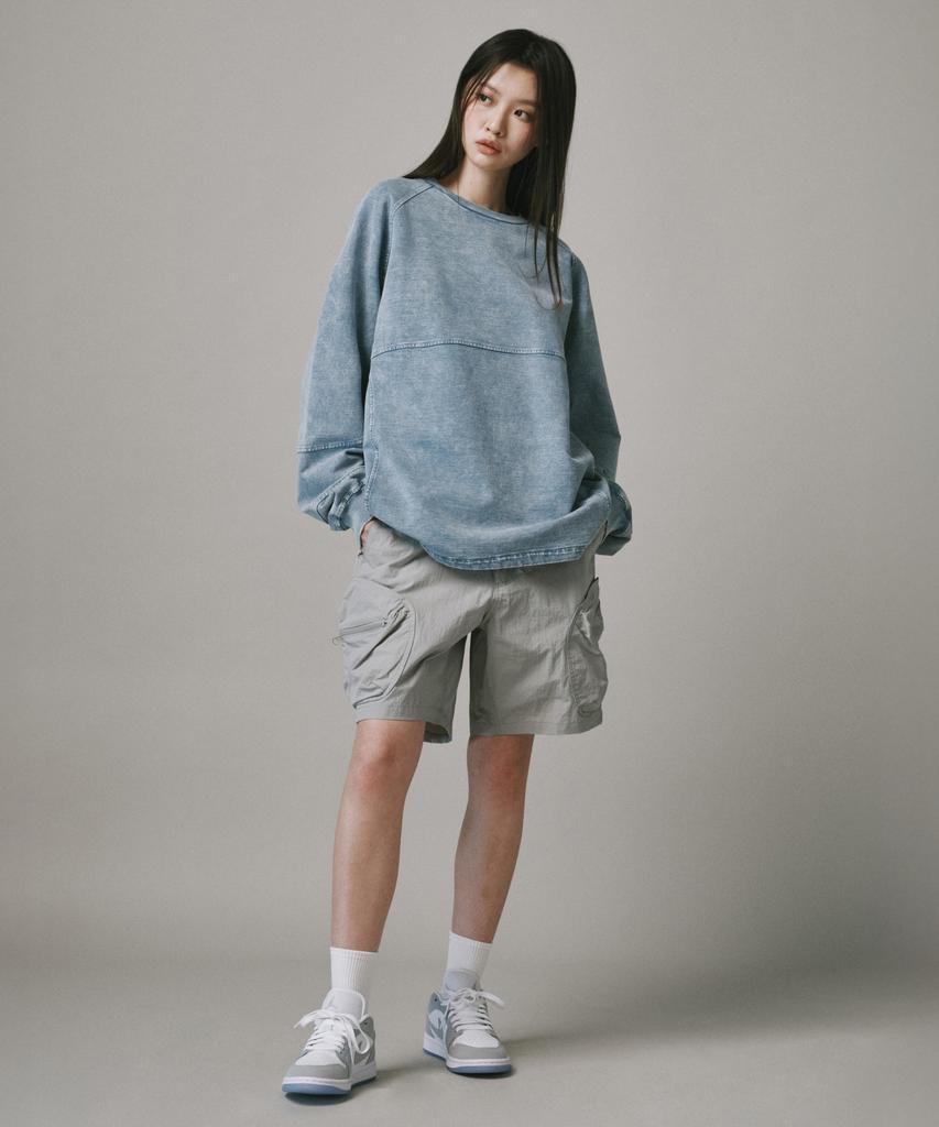 Beodeonteu Volume Cargo Nylon Shorts [Grey]