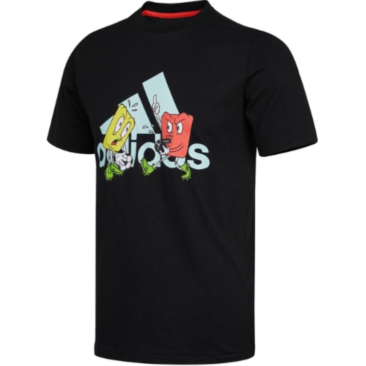 

Adidas Mascot Bos T Shirt Comfortable Soft Skin-Friendly Versatile Short Sleeve Men Tops Black GU3710 S