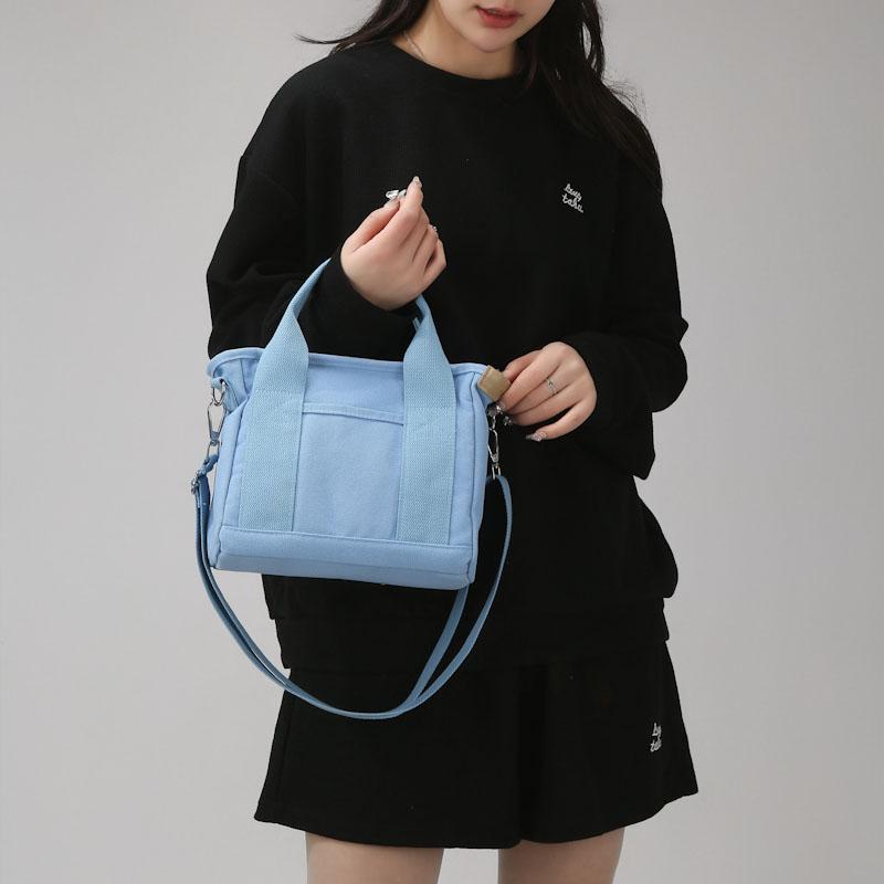 Canvas Multi-compartment Handbag Women's Shoulder Crossbody Bag