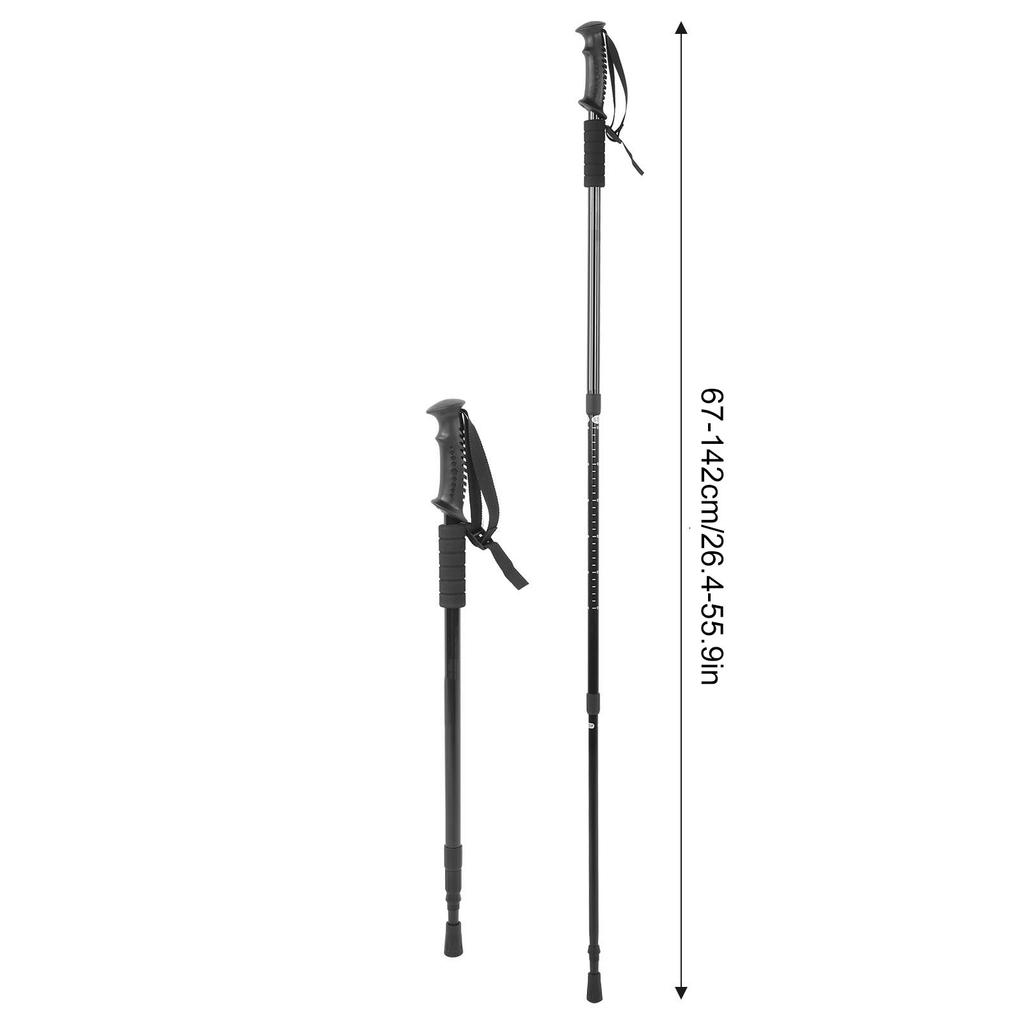 Outdoor Aluminum Alloy Walking Sticks AntiSlip Hiking Climbing Trekking Poles Kit