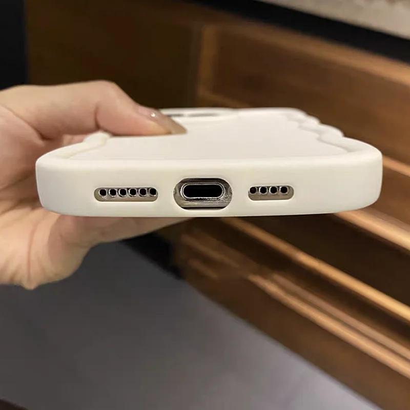 Soft Candy Curly Wave Phone Case For iPhone 11 12 13 14 15 16 17 Air Pro Max 7 8 Plus X XR XS SE Shockproof Bumper Cover Capa