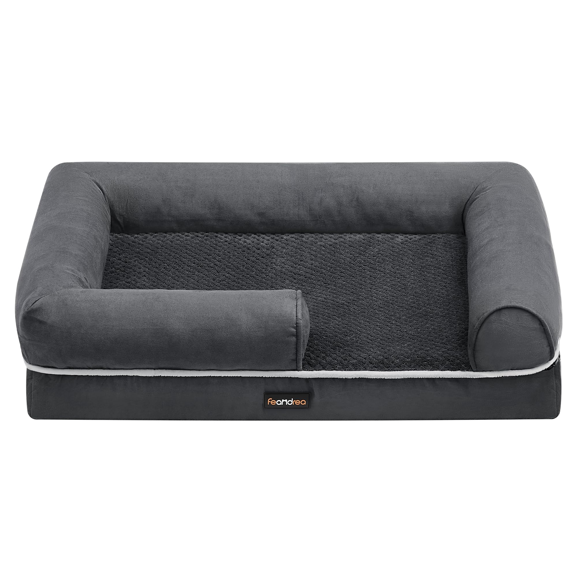 

FEANDREA Washable Dog Pet Bed with Beautiful Bed for Small to Medium 76 x 51 x 18 Dark Gray Bed, Fluffy, All-Season Cushion, Non-Slip, Versatile,