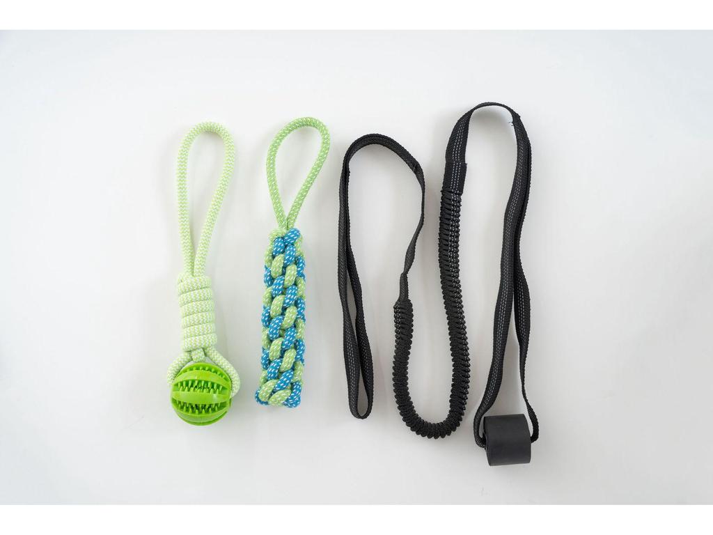 Interactive Dog Teething Toy: Tug-of-War Rope with Bite Ball and Night Light, for Indoor or Outdoor Play
