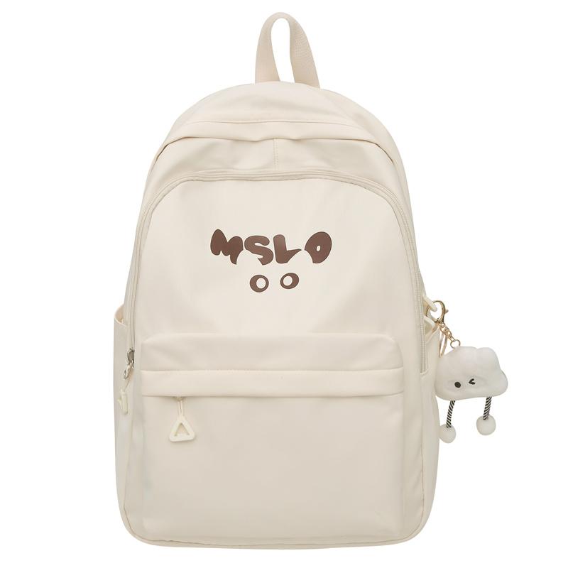 Letter Print Women's School Bag Large Capacity Backpack Student Travel Backpack