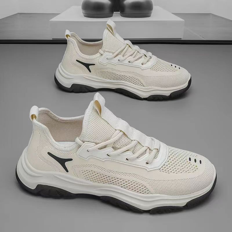 

2024 Лето Мужские Спортивные Кроссовки для Бега из Легкой Ткани Дышащая Сетчатая Поверхность На Все Случаи Жизни Работа Отдых Модный Тренд 42 бежевый