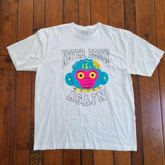 New Popular YoungBoy Hip Hop Shirt Short Sleeve White S5XL HL041 Unisex T-Shirt L