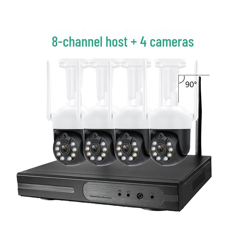 3MP PTZ Wireless Surveillance Kit: 360° Full-Color Night Vision & Two-Way Audio