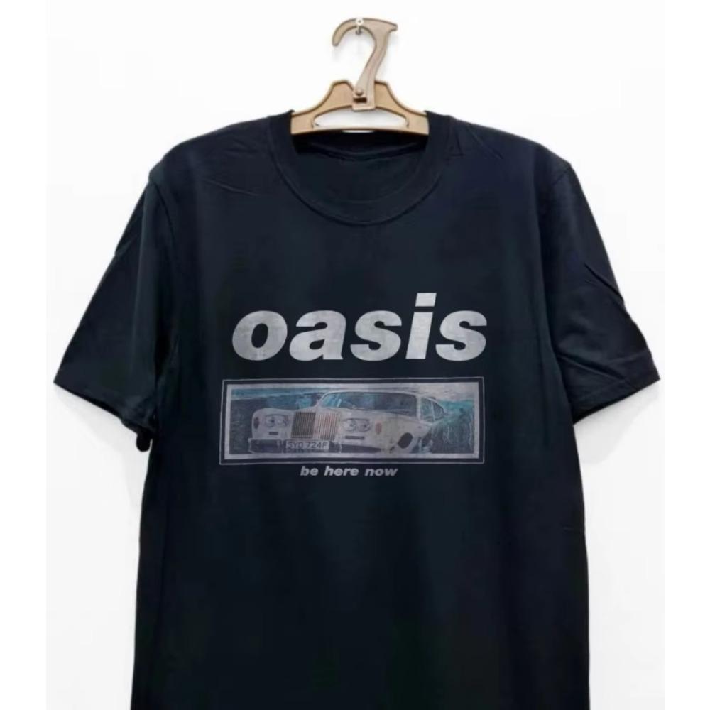 

Vintage 1997 Oasis Be Here Now Printed T-shirts for Men and Women Summer Leisure Sports Comfortable Breathable Short Sleeves S
