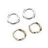 1 Pair Women Earrings No-Blocking Ear Buckle Stable Fit Twist Earrings Circle Design Mirror Polished Hoop