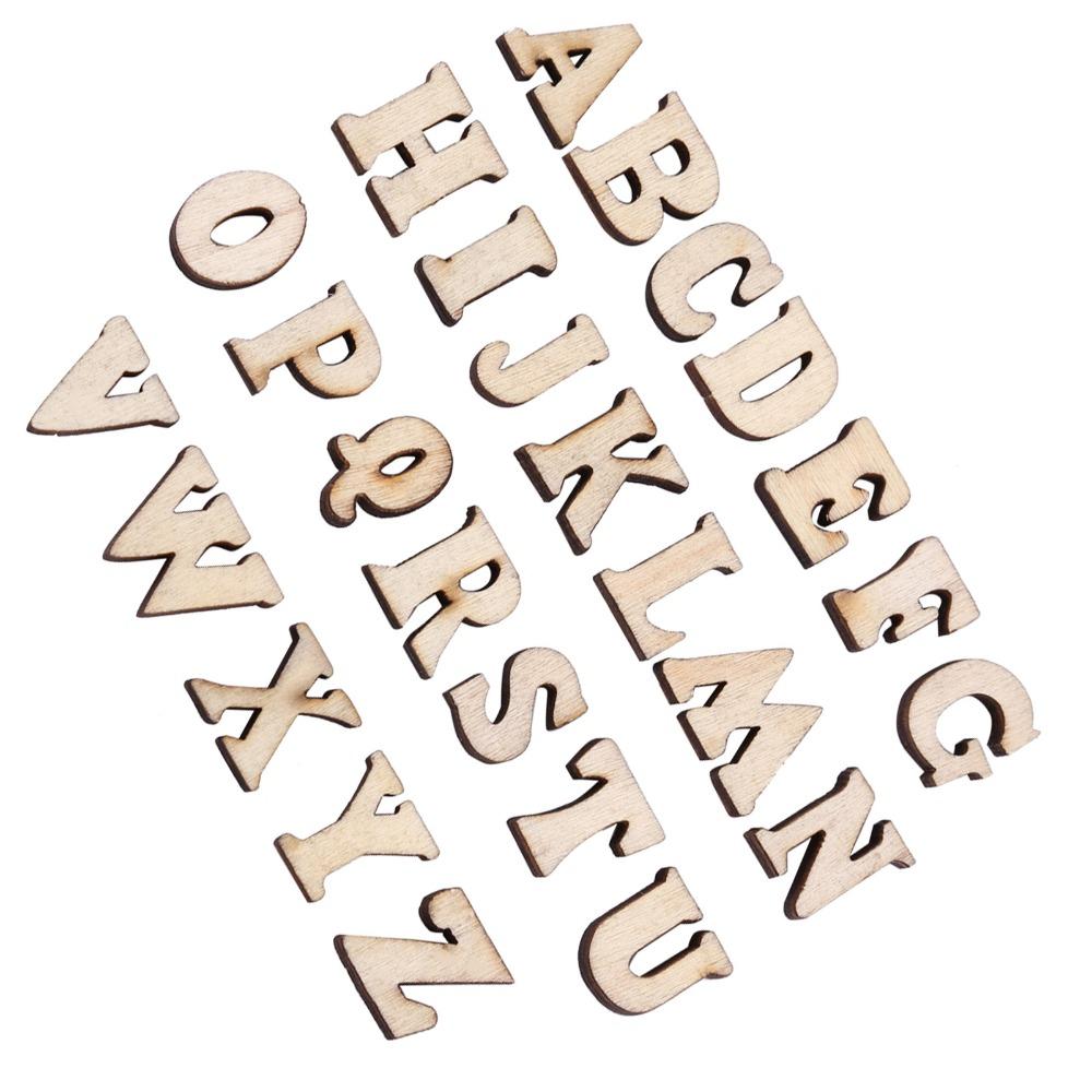 200pcs Mixed Wooden Letters Unpainted Wooden Alphabet DIY Decorations  Home Decorations