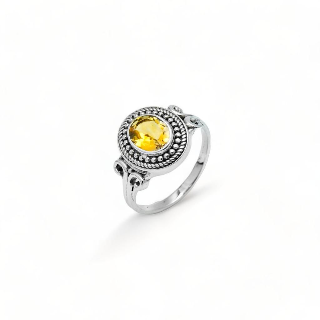 925 Sterling Silver Natural Gemstone Women's Ring, Handmade Pure Silver Ring for Her