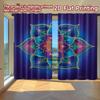 2D FLAT PRINTING 2pcs Curtains (Without Rod) Floral Mandala Design (2) Women Is Day Festival Fashion Curtains Versatile