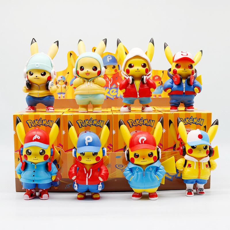 Trendy Music Clothing Pikachu Pvc Character Toys Model For Kids Collectors And