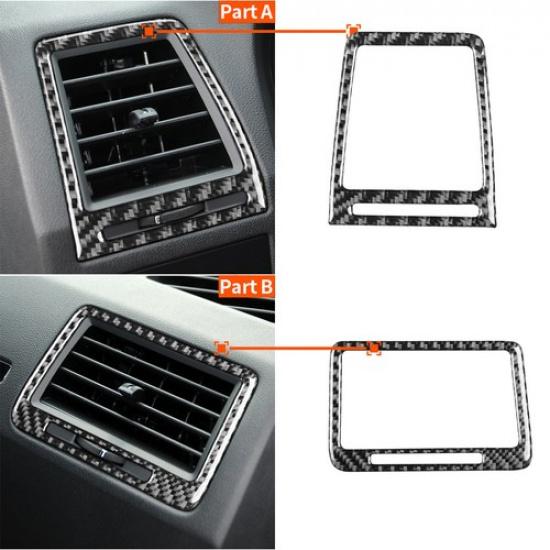 For Dodge Challenger 2008-14 Carbon Fiber Interior Air Vent Set Cover Trim 3 Pcs