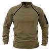Pull Tactique Homme Extérieur Décontracté Sweat Militaire Veste Polaire Pull à Col Montant Vêtements Coupe-vent