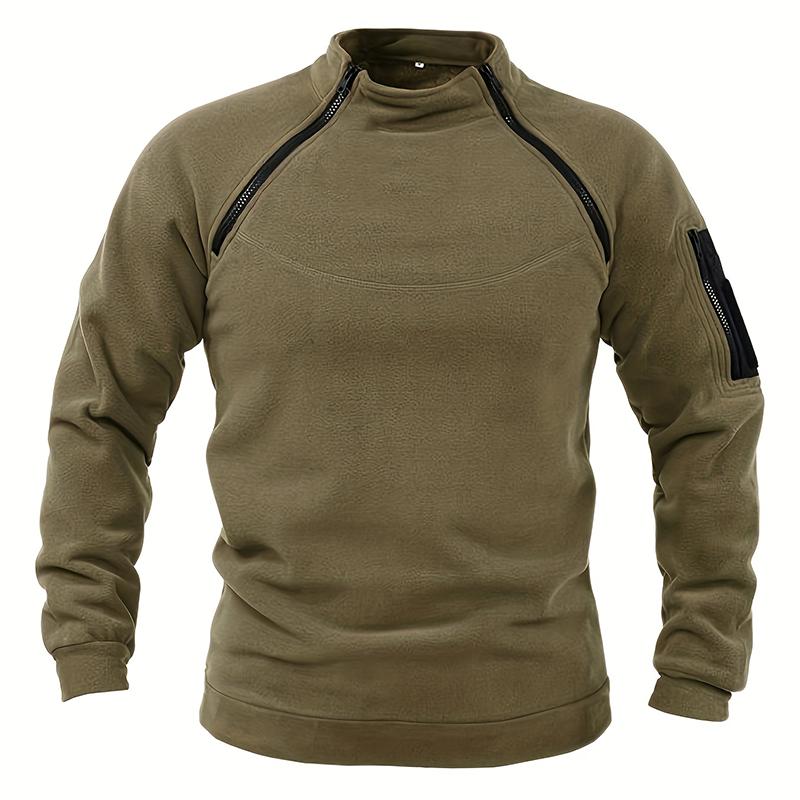 Pull Tactique Homme Extérieur Décontracté Sweat Militaire Veste Polaire Pull à Col Montant Vêtements Coupe-vent