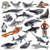 Realistic Pvc Orca Devil Fish Sea Lion Penguin Dolphin Ocean Animal Diver Model Set