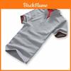 Polo d'été tendance pour homme à col en V, manches courtes, en coton et polyester, disponible en plusieurs couleurs