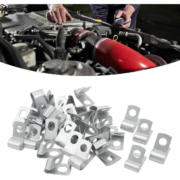 Brake and Fuel Line Clips High Strength Fuel Line Clamps for 3/16 Inch 1/4 Inch 5/16 Inch 3/8 Inch Tubing Securely Fasten Brake and Fuel Lines with