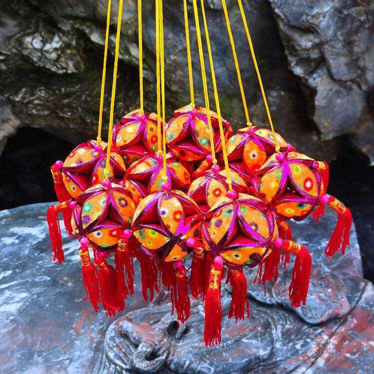 Ethnic Zhuang Brocade Wall Hanging Letter Bag - March 3rd Decoration