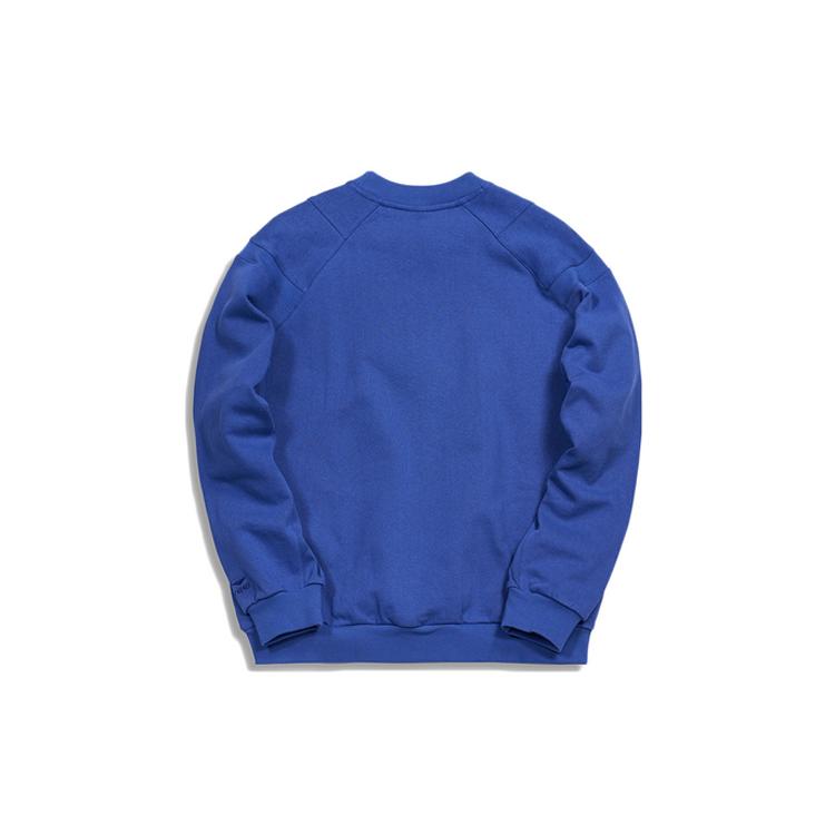 Li Ning Sweatshirts Men's Blue Crew Neck Moderate Regular AWDQ629-1