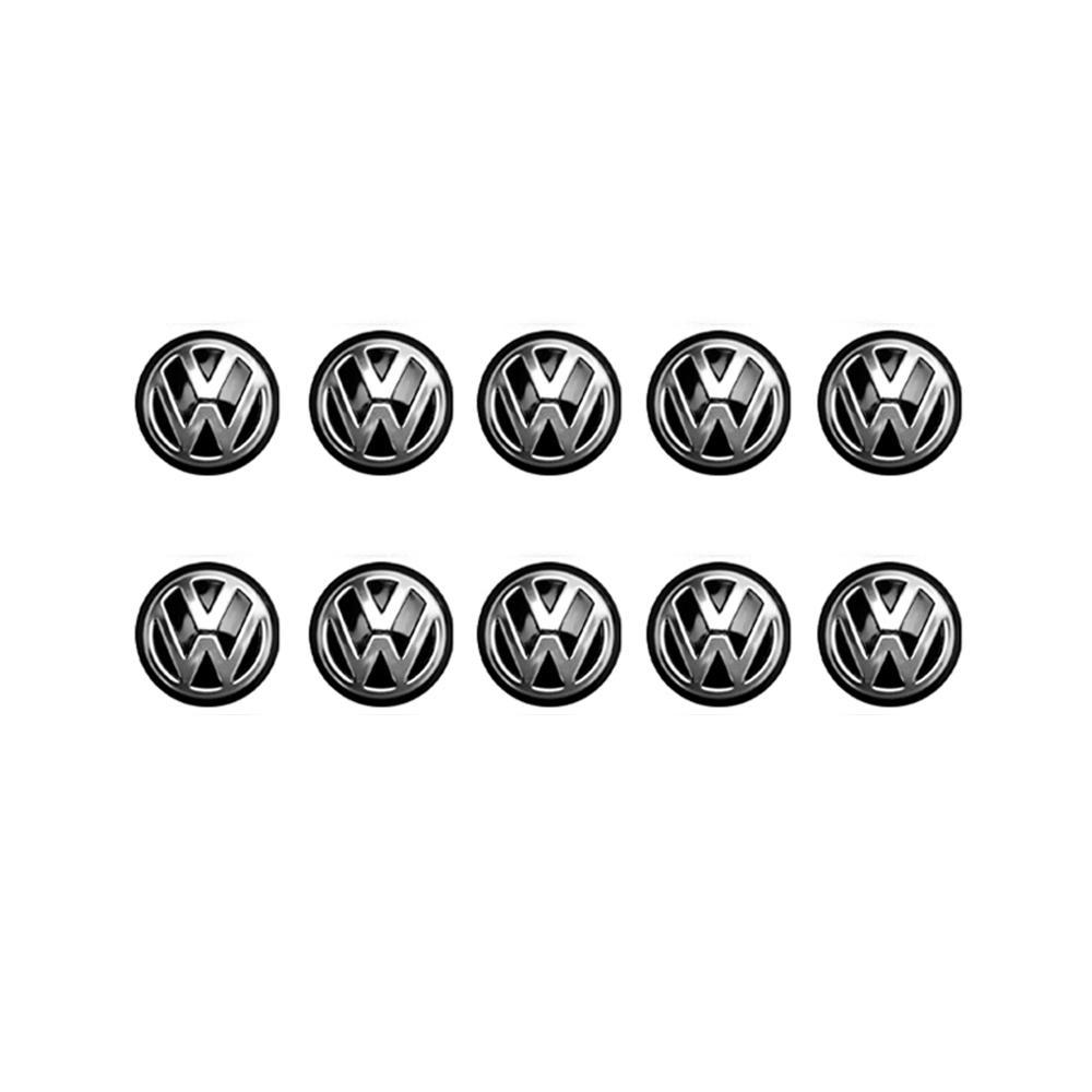 FD01-5/10/20PCS 14MM Car Key Shell Remote Control Logo Key Sticker for Volkswagen GTI Polo Sharan Golf Scirocco Touran Tcross Tiguan