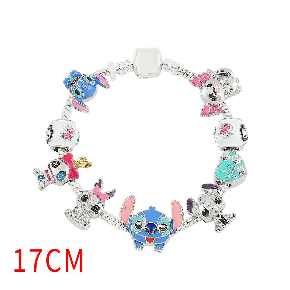 Cartoon Character Beaded Bracelet Handmade Alloy Jewelry Creative Theme Gift