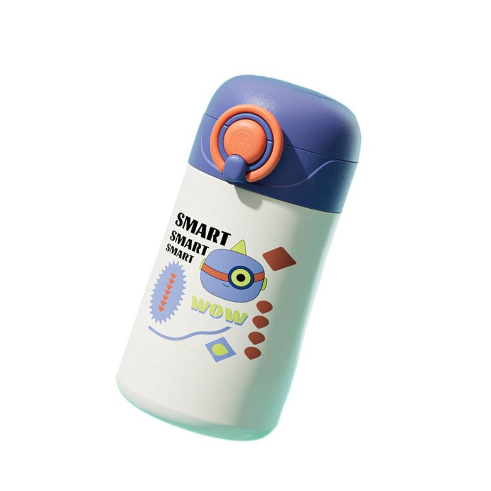 

Keeps Cold and Heat Portable Straw Water Cup Stainless Steel 400ml Vacuum Flasks Outdoor Sports Style C