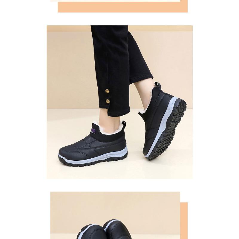 Shoes, Women's New Winter Fleece Thickened Casual and Comfortable Snow Boots, Non-slip and Warm Soft Soles, One Foot of Mom Shoes