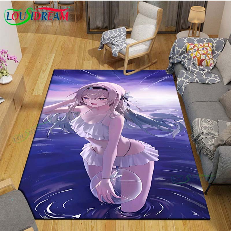 Fashion Sexy Anime Girl Carpet Room Decor Floor Mats Bedroom Yoga Mat Photography Props Area Rug Kids Bedroom Aldult Gift