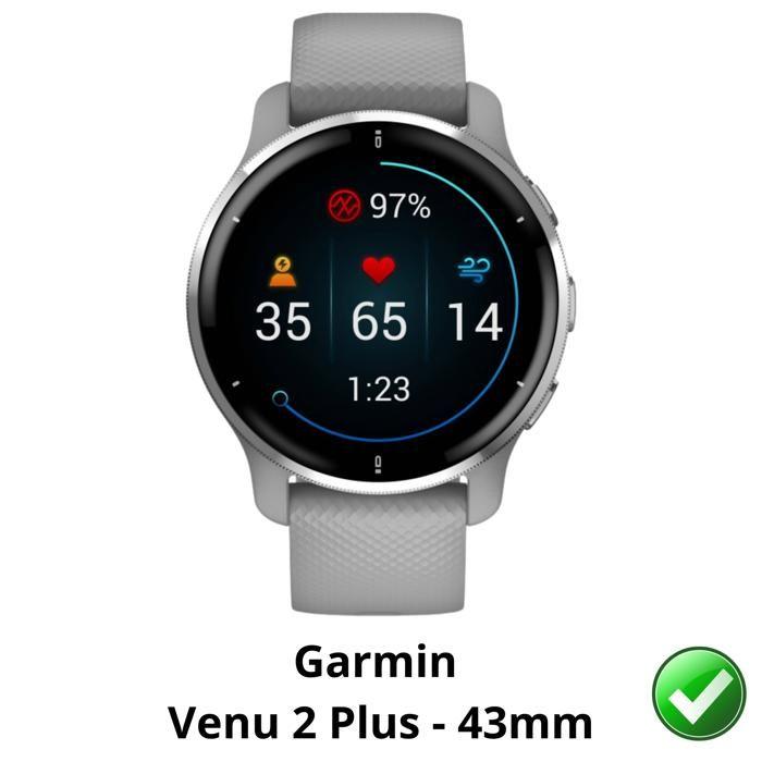 Displayschutz für Garmin Venu 2 Plus - 43mm [6er-Pack] Schutzfolie aus Kunststoff, widerstandsfähig, ultradünn, Phonillico